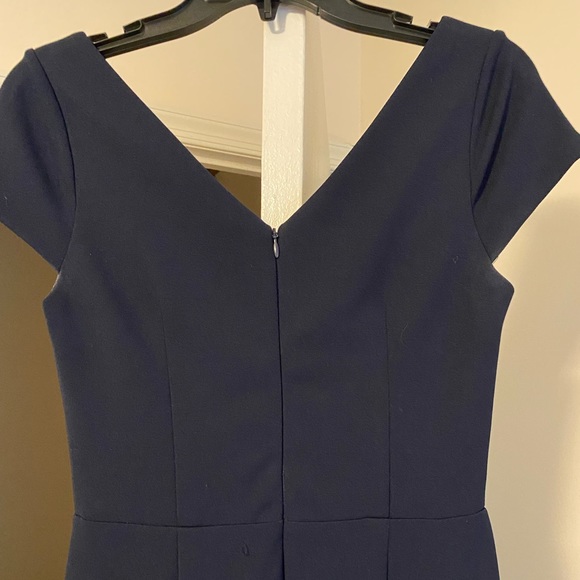 Bhldn Ara Gown Navy Blue Cap Sleeve - Picture 4 of 5